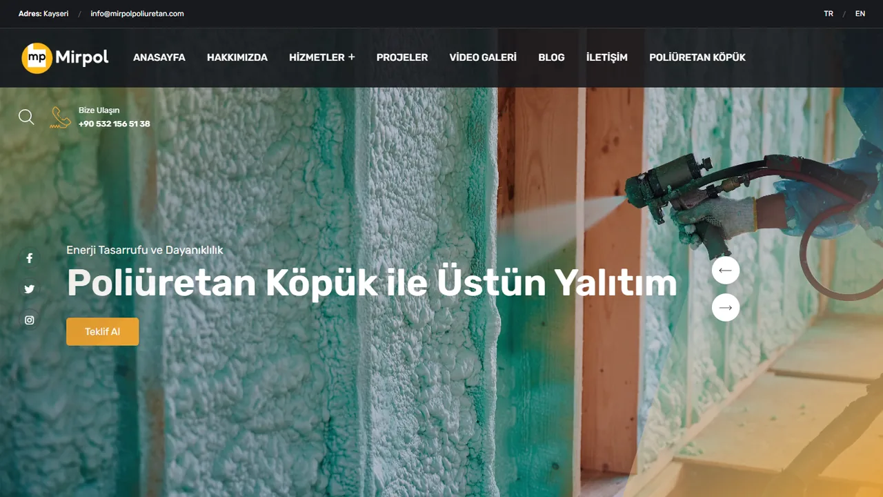 Mirpol web sitesi ekran görüntüsü