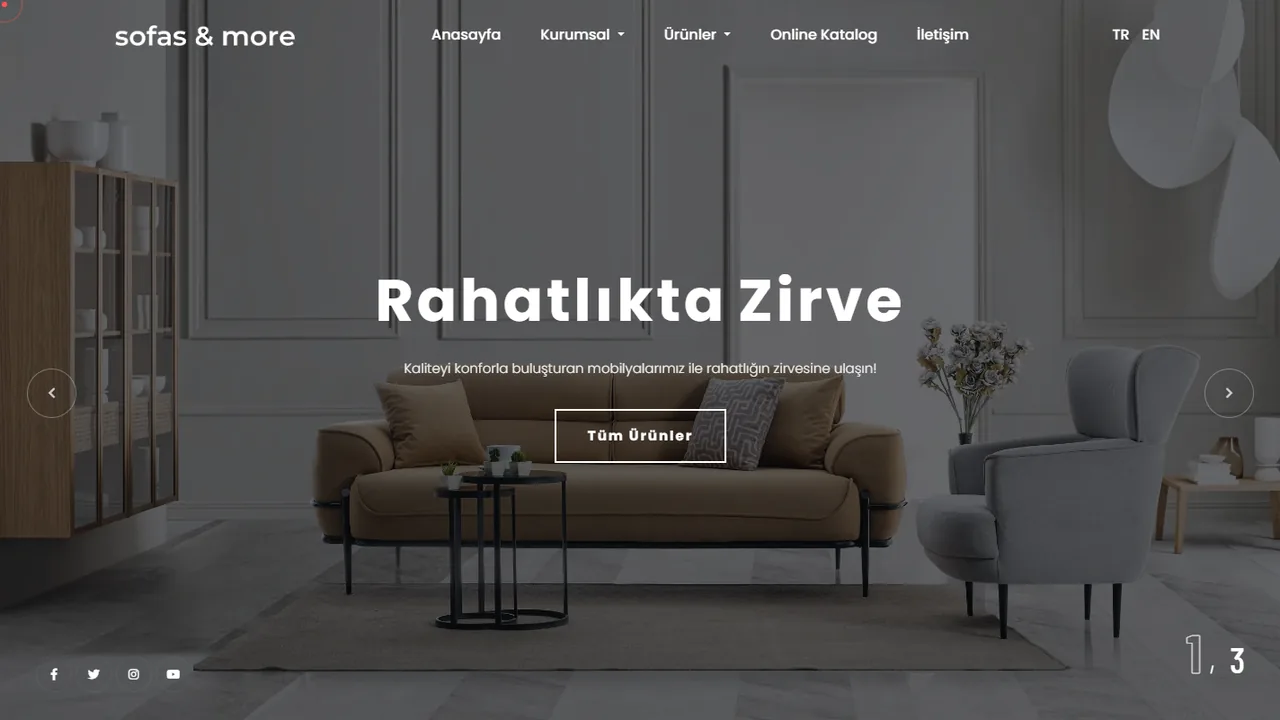 Sofas & More web sitesi ekran görüntüsü